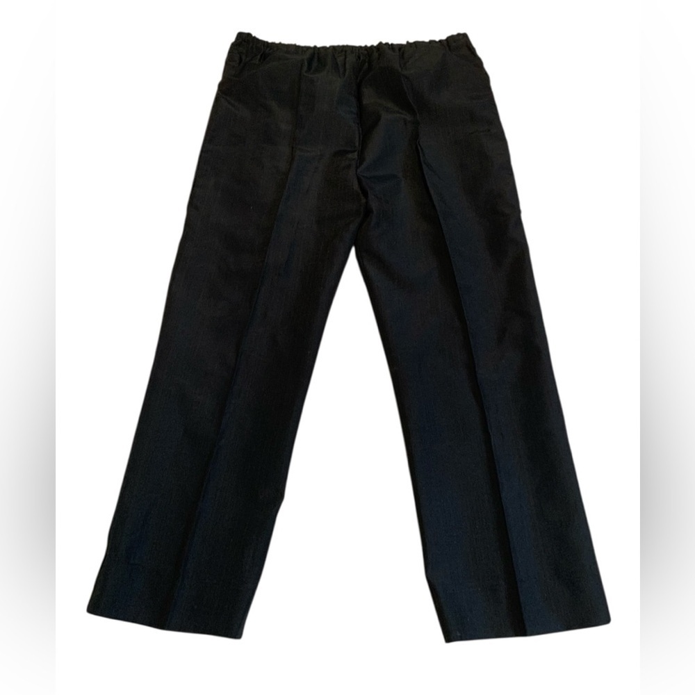 Vintage Black High Waisted Wide Leg Pants with Elastic Waist - Size M/L